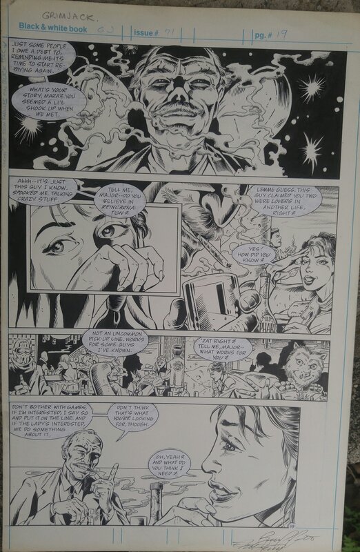 Flint Henry, Bruce Patterson, Barry Neito, Grimjack #71 (Bander Catch) page 19 - Planche originale