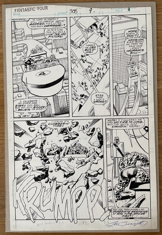 John Buscema, Joe Sinnott, Fantastic Four #308 P°9 - Planche originale