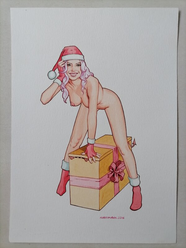 Pin up sexy par Erich Hartmann - Illustration originale