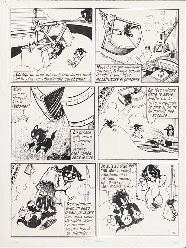 Coquin le Gentil Cocker Story p. 9 (1953) by Edmond-François Calvo - Planche originale