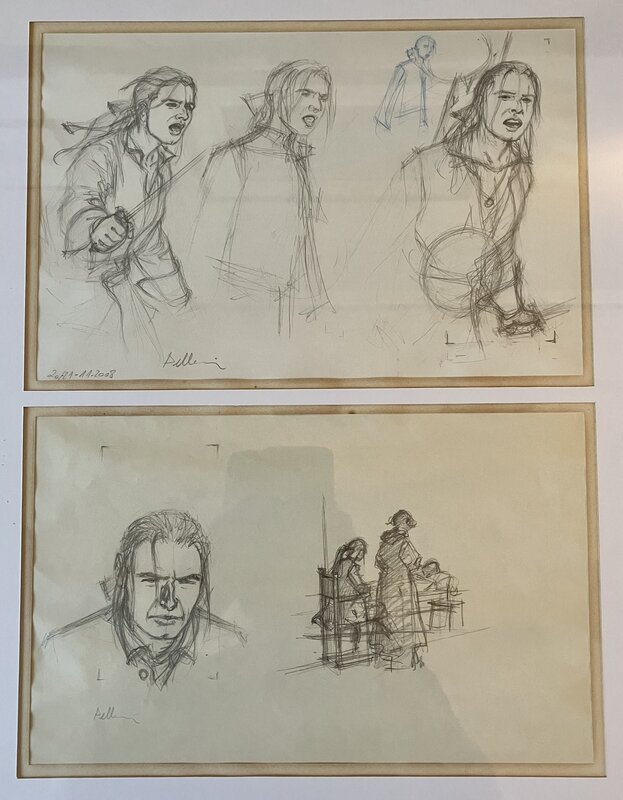 Dessins preparatoires de Patrice Pellerin - Œuvre originale