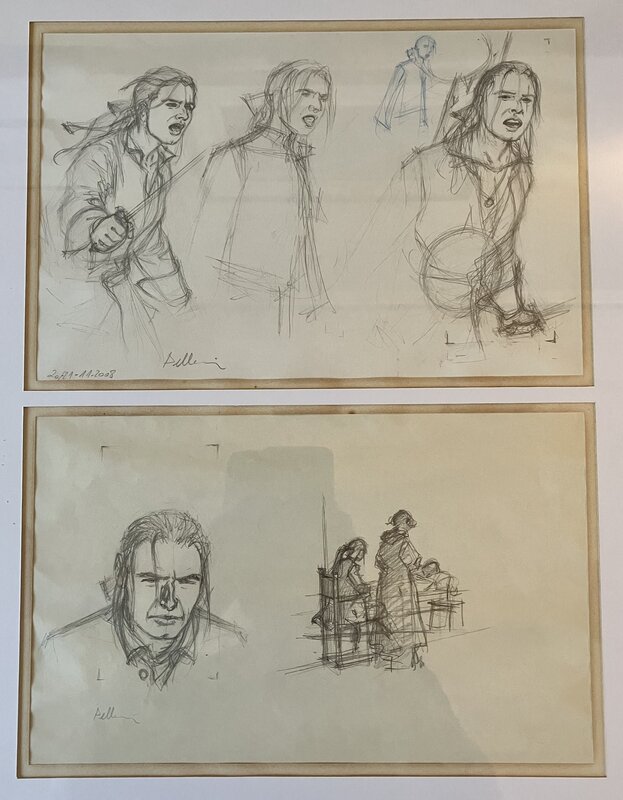 Dessins preparatoires de Patrice Pellerin - Original art