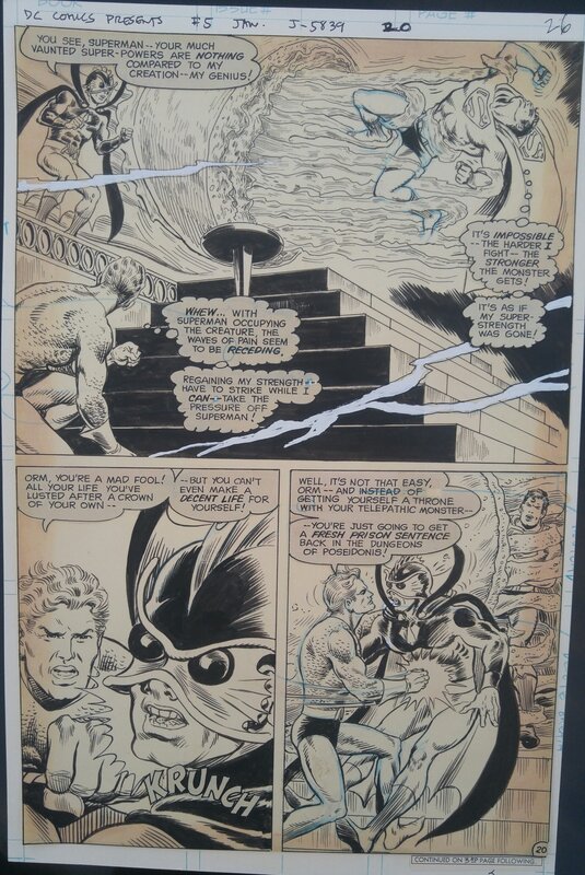 Murphy Anderson, Dc Comics Presents #5 Aquaman and Superman - Planche originale