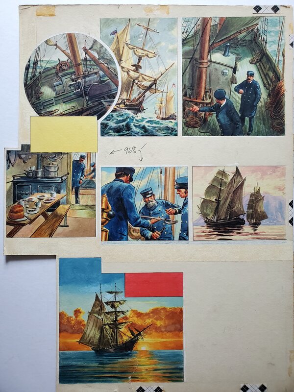 Cecil Langley Doughty, MYSTERY OF THE MARY CELESTE - Planche originale