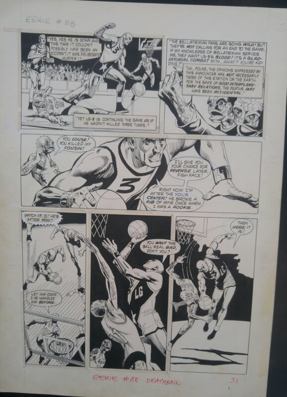 Carmine Infantino, Dick Giordano, Errie #88 Deathball by Infantino/Giordano - Comic Strip
