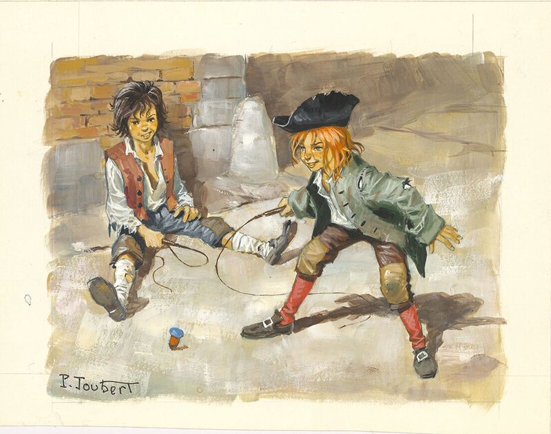 1977 - La Toupie par Pierre Joubert - Illustration originale