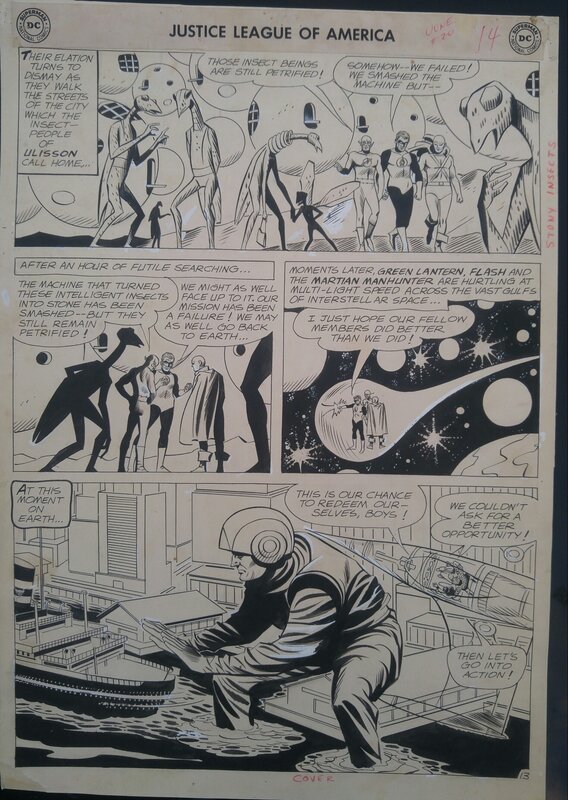 Mike Sekowsky, Bernie Sachs, Justice League #20 page by Sekowsky - Planche originale