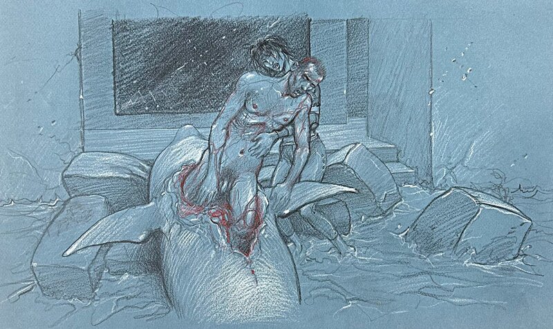Enki Bilal, La couleur de l’air c3p15 - Original Illustration
