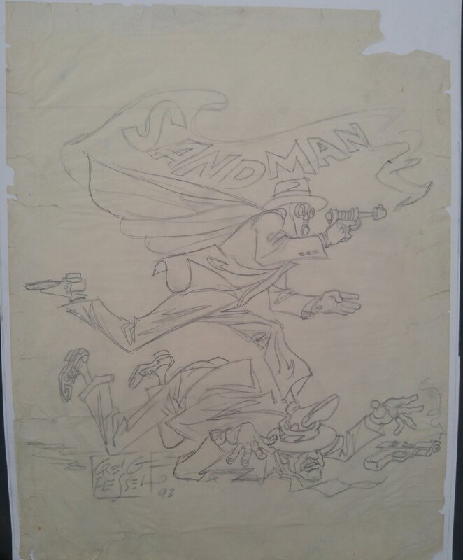 Creig Flessel Sandman 1943 redo - Original Illustration