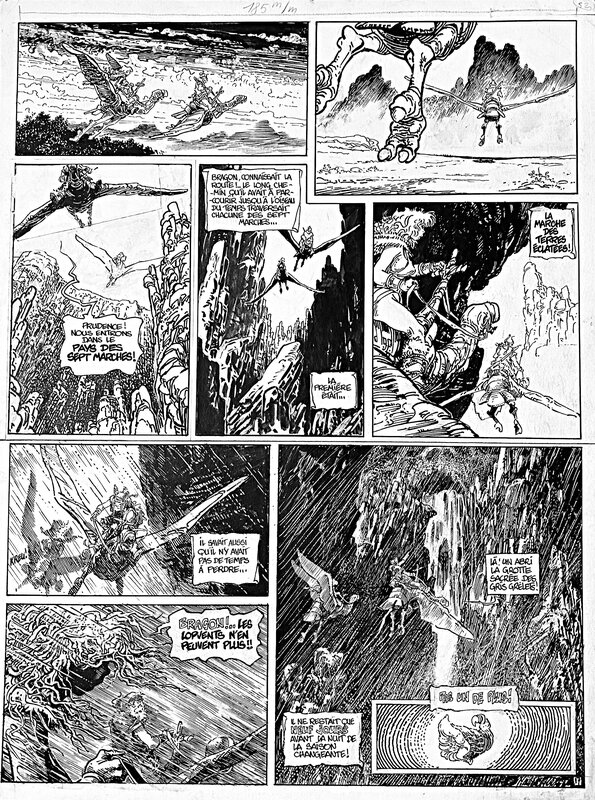 Régis Loisel, La Quête de l'oiseau du temps p17 T1 - Planche originale