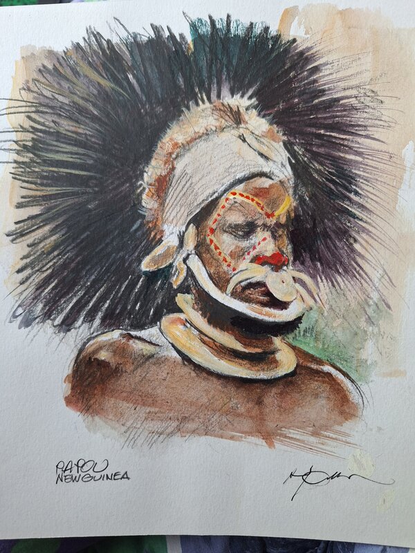 Papou by René Follet - Original Illustration