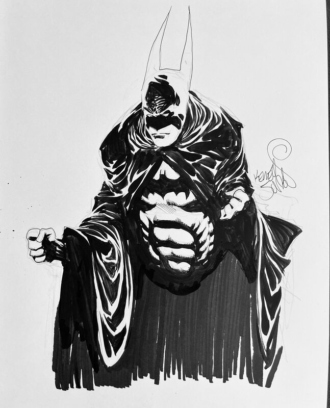 Kelley Jones Batman - Original Illustration