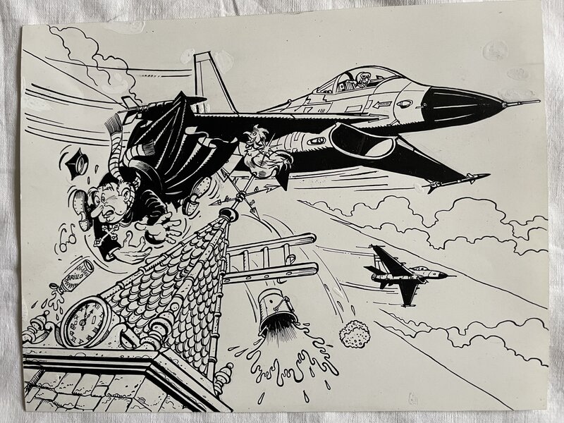 Jacques Maezelle, Dessin humoristique # aeronautics 1 - Comic Strip