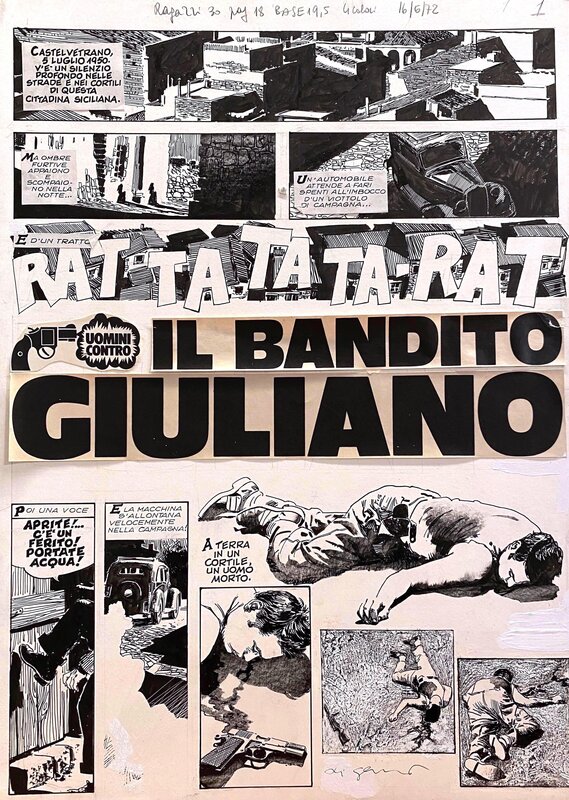 En vente - Aldo Di Gennaro - Il bandito Giuliano - Planche originale