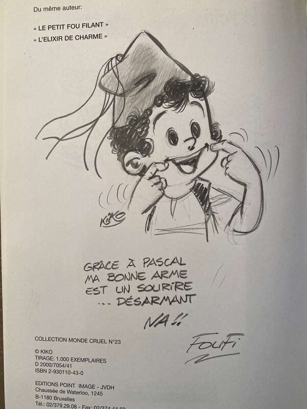 Kiko, illustration originale, Foufi souriant, 