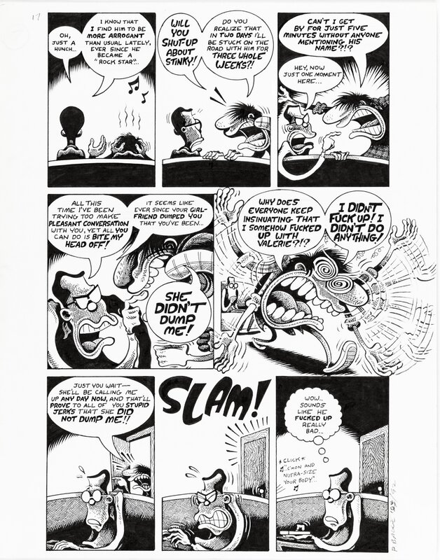 Hate #9, pg. 17 par Peter Bagge - Planche originale