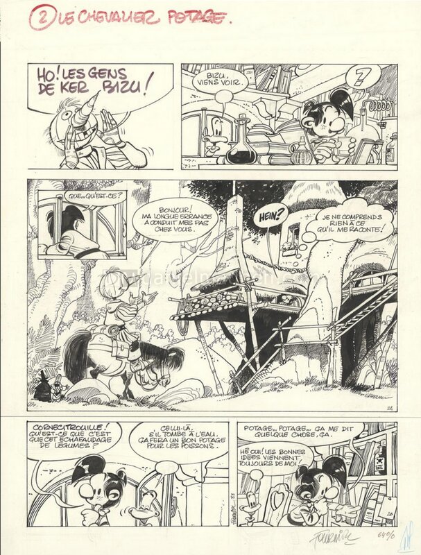 Jean-Claude Fournier, Bizu - Tome 1 (nouvelle série) - Le chevalier potage - page 2 - Comic Strip