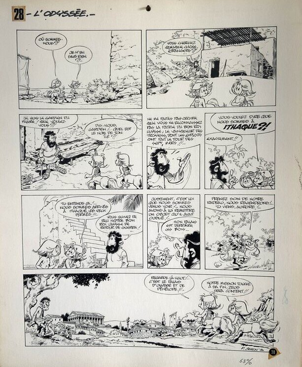 Pierre Seron, Aurore et Ulysse, les centaures - Planche originale