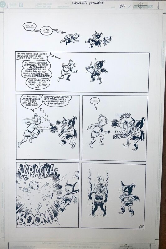 Dave Gibbons, World's Funnest # 1 page 60 - classic, crazy Elseworlds fun from 2000 - Planche originale