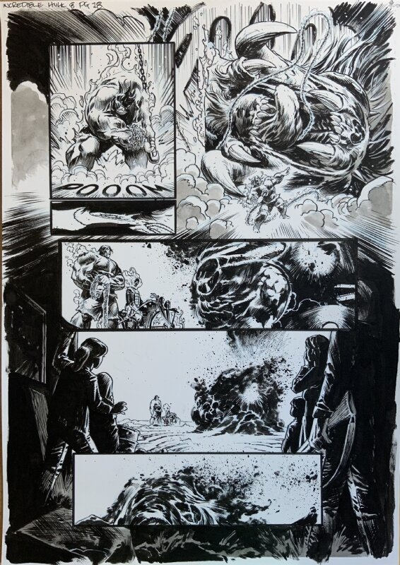 Nic Klein, Incredible Hulk #8 p18 - Massive Monster Kill with Ghost Rider '44! - Comic Strip