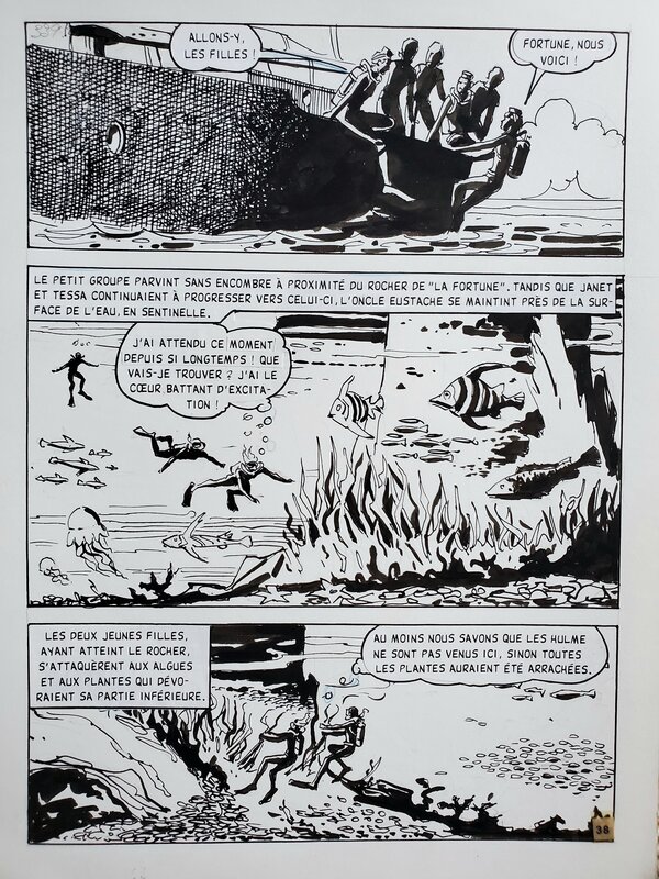 L'ÎLE DE LA LIBERTE par José Grau - Planche originale