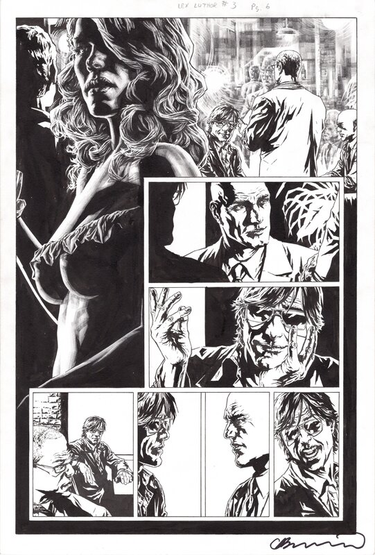 Lee Bermejo, Lex Luthor: Man of Steel #3, pg 6 Graphic Novel Poison Ivy Cameo - Œuvre originale