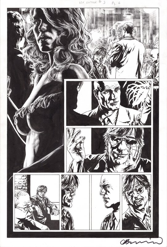 Lee Bermejo, Lex Luthor: Man of Steel #3, pg 6 Graphic Novel Poison Ivy Cameo - Original art