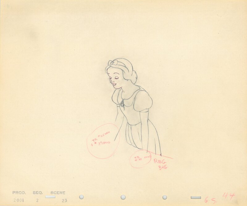Blanche Neige par Grim Natwick - Planche originale