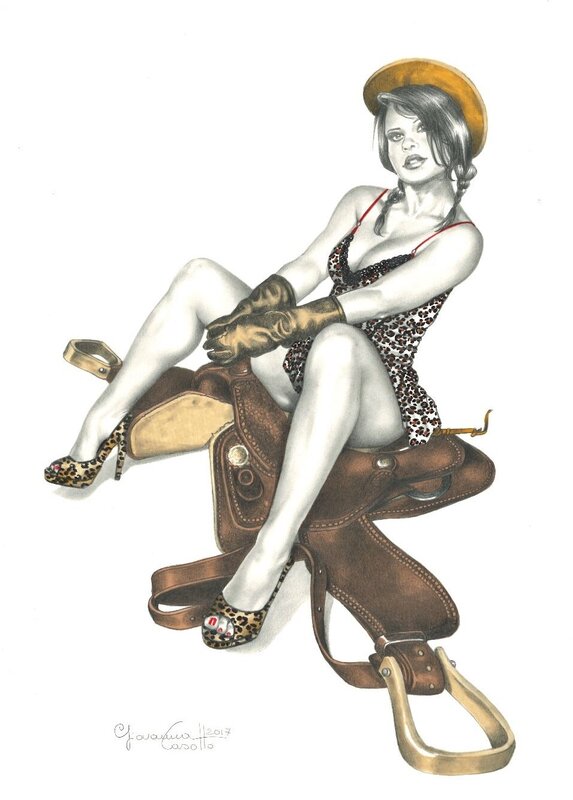 Giovanna Casotto, La Cocca (Sur la selle) - Original Illustration