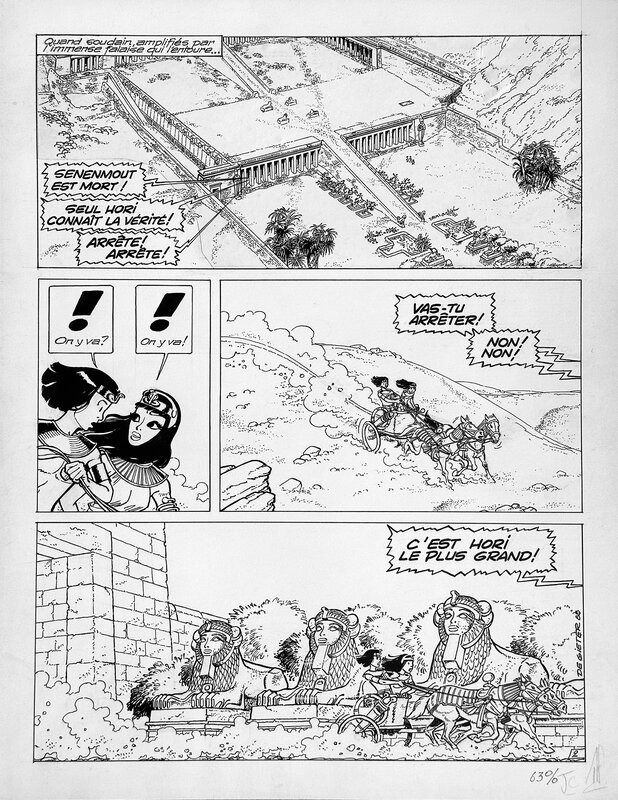 Lucien De Gieter, Papyrus T. 12 L'Obélisque, planche 2 - Comic Strip