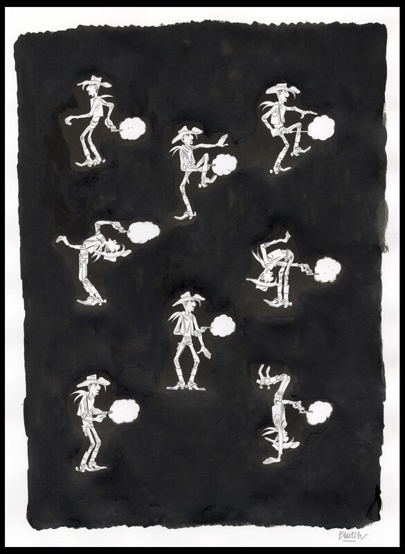 Blutch, Morris, René Goscinny, 2023 - Blutch - Lucky Luke - Les indomptés - Comic Strip