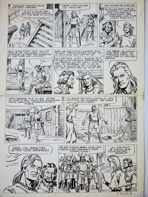 Fred & Liliane Funcken, HARALD LE VIKING  POUR UN PEU DE CUIVRE - Planche originale