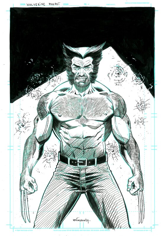 Wolverine - fan art par Adam Kmiołek - Œuvre originale