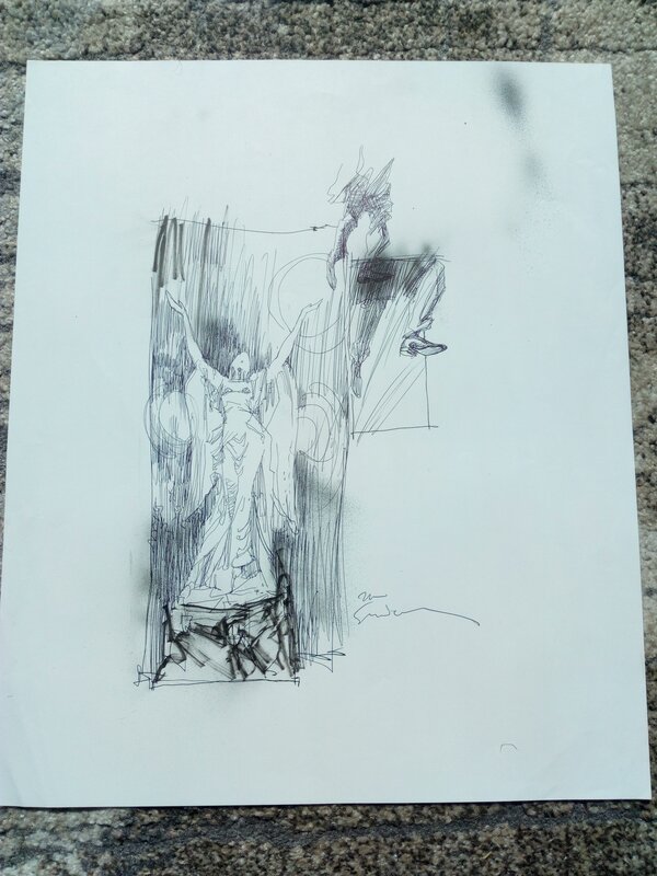 Dessin original / bill sienkiewicz - Illustration originale