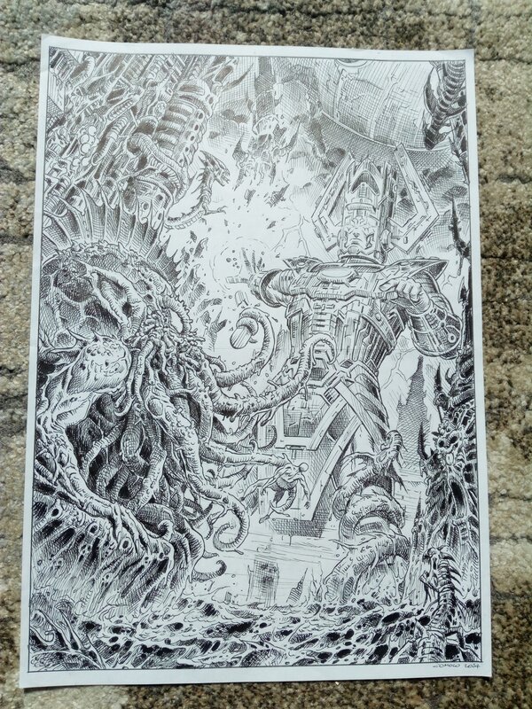 En vente - Planche originale préliminaire galactus / giorgio comolo - Illustration originale