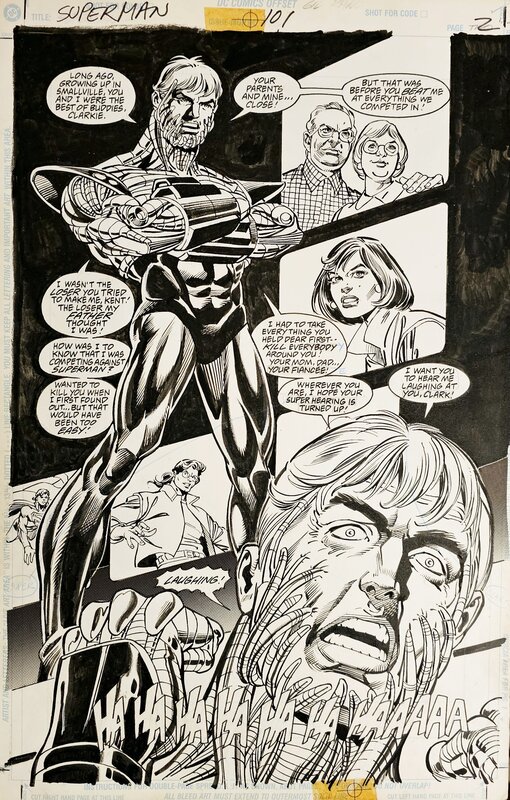 En vente - Gil Kane, Dan Jurgens, Superman #101  By Gil Kane page 2 - Planche originale
