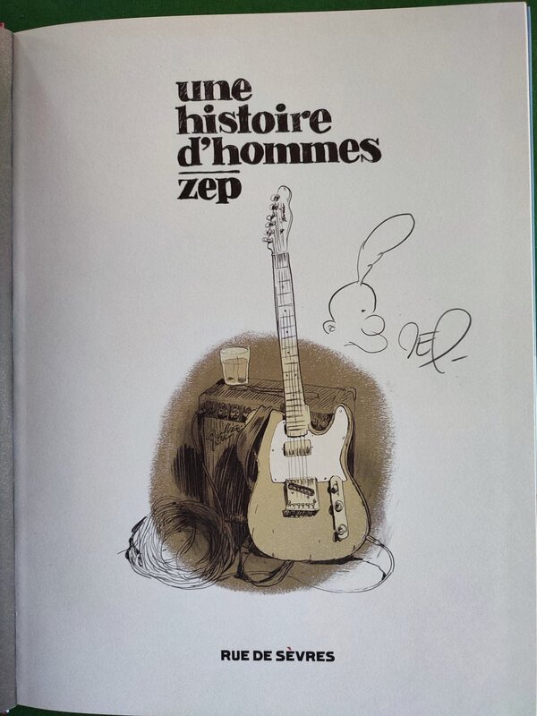 Zep, illustration originale, portrait de Titeuf, 