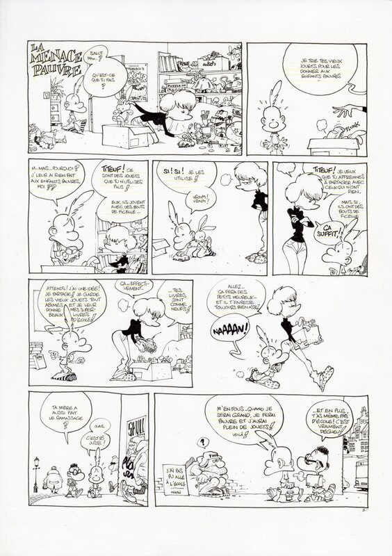 En vente - ZEP - TITEUF, TOME 6 - PLANCHE ORIGINALE 