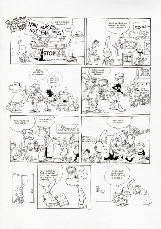 En vente - ZEP - TITEUF, TOME 6 - PLANCHE ORIGINALE 