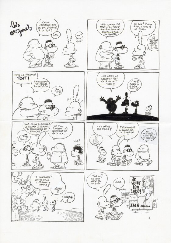 En vente - ZEP - TITEUF, TOME 7 - PLANCHE ORIGINALE 