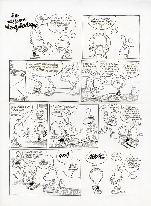 For sale - ZEP - TITEUF, TOME 8 - PLANCHE ORIGINALE 