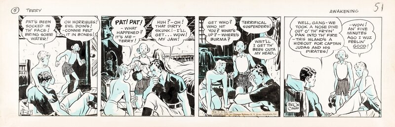 Milton Caniff, Terry & the Pirates 3/27/1936 - Comic Strip