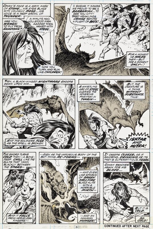 John Buscema, Ernie Chan, Conan the Barbarian - Les créatures de Nergal - #30 p.5 - Planche originale
