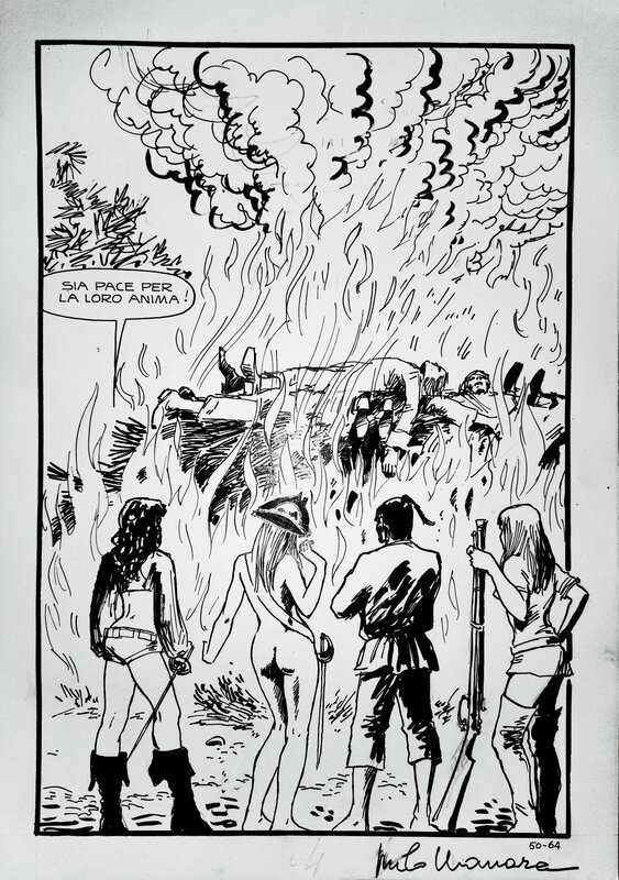 Milo Manara, Jolanda de Almaviva #50, p.64 - Planche originale