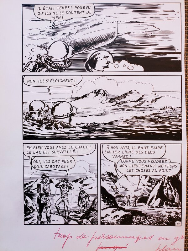 Jean-Paul Decoudun, TOMIC   SABOTEURS SOUS LA MER - Planche originale