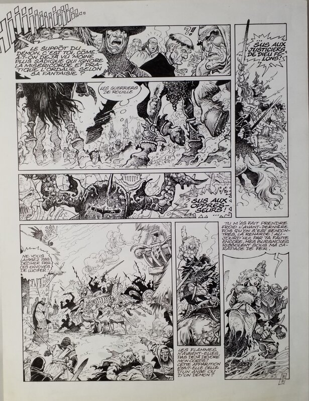 Mohamed Aouamri, Les guerriers de rouille - Planche originale