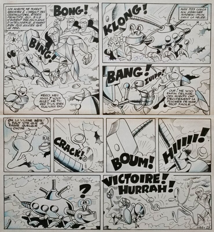 Jacques Kamb, Zor et Mlouf contre 333 - Planche originale