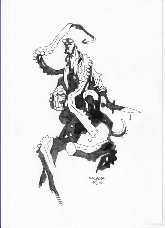 Hellboy by Mike Mignola - Original Illustration