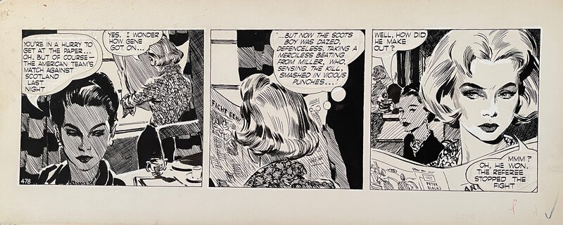 En vente - 1957 - Carol Day par David Wright - Planche originale