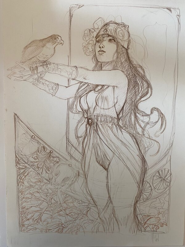Fabrice Meddour, illustration originale ... de charme ! - Planche originale